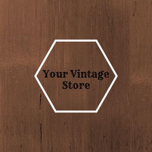 Your Vintage Store Logo with white, black and brown.